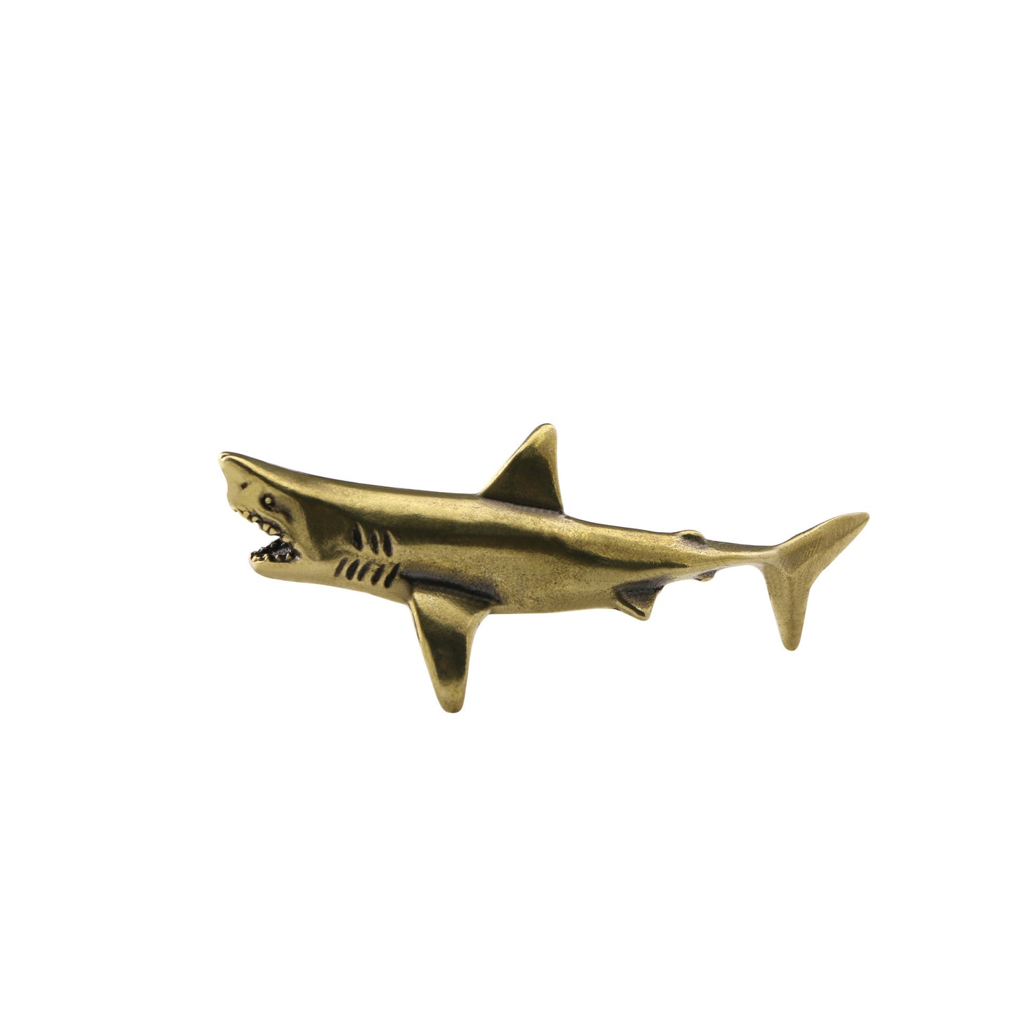 Antique Reproduction Brass Shark Ornaments Tea Ornaments