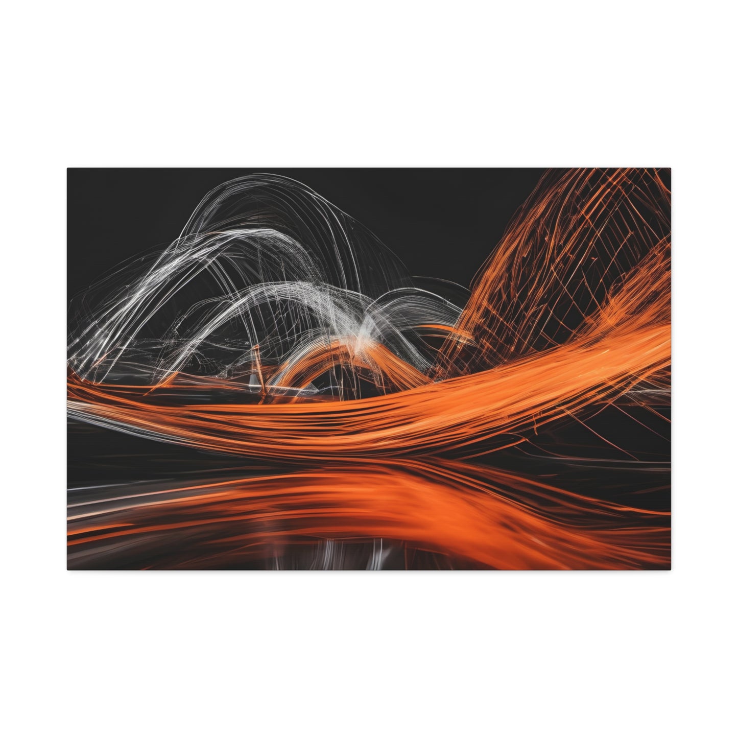 Long Exposure Orange and Black Canvas Print