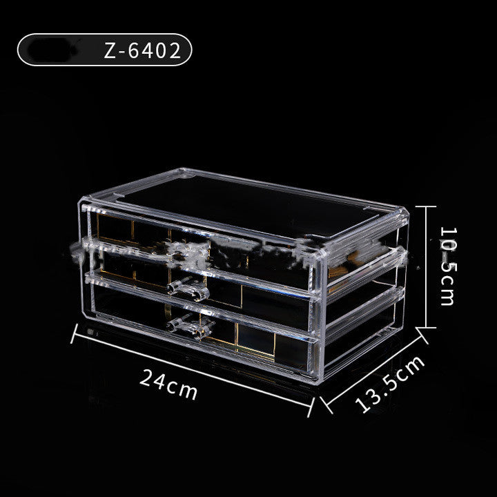 Cosmetic storage box transparent drawer acrylic storage