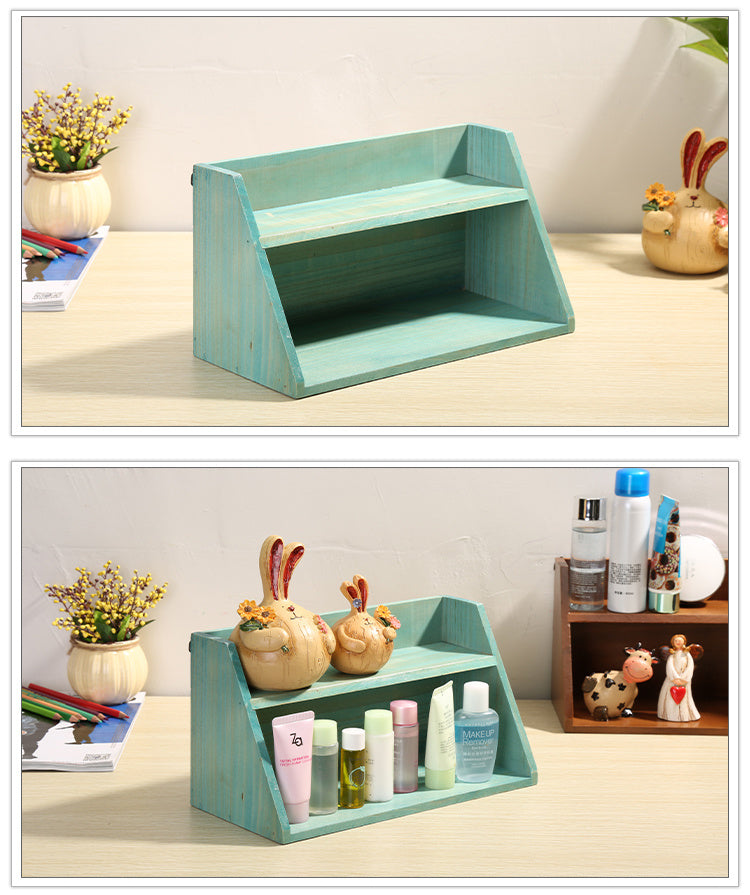 Solid Wood Storage Rack Desktop Storage Box