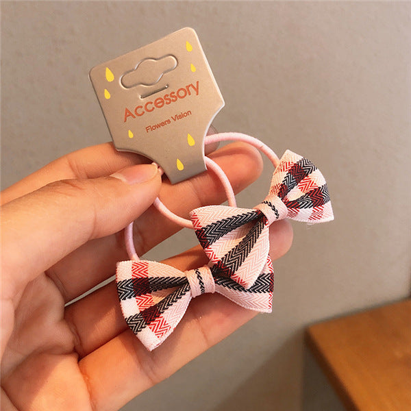 Children's Jewelry Fabric Bowknot Rubber Band Card Pack