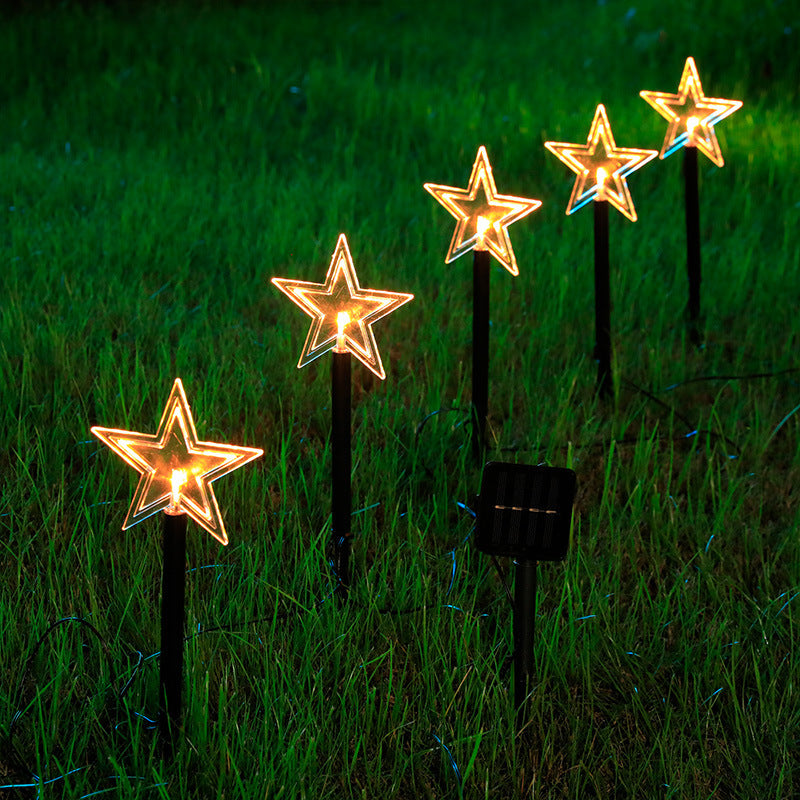 Solar Light Star Snowflake Christmas Tree Garden Light Decoration Lawn Lamp Waterproof Outdoor Lighting Christmas Lights