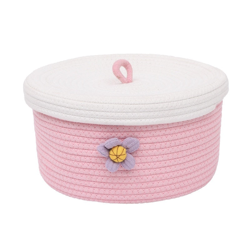Hand-woven Desktop Storage Basket Sundries Storage Box