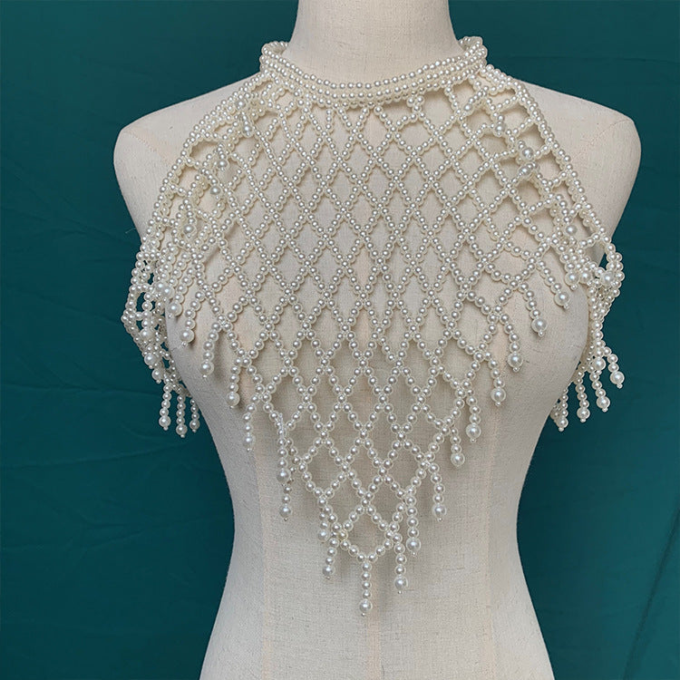 Hand Knitted Clothes Jewelry Shooting Pearl Shawl