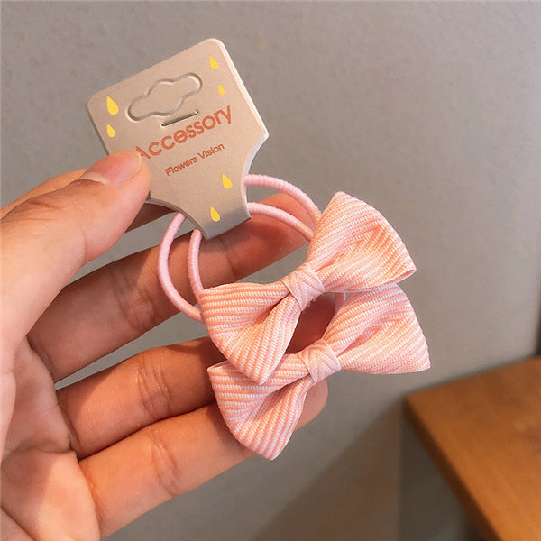Children's Jewelry Fabric Bowknot Rubber Band Card Pack