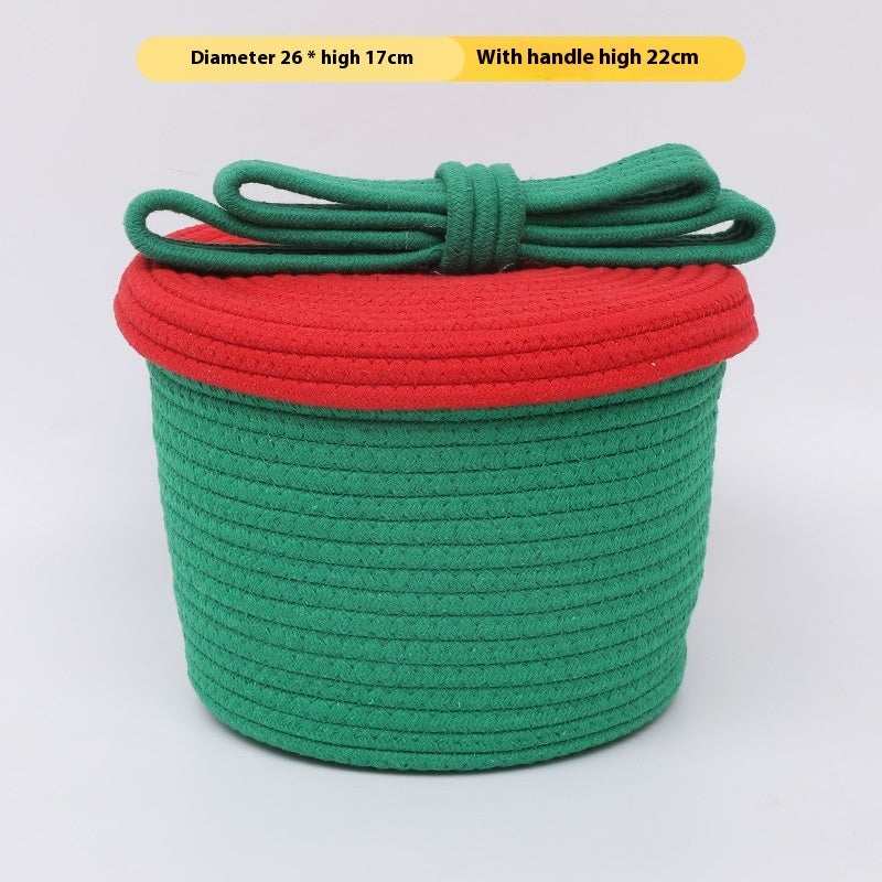 Hand-woven Desktop Storage Basket Sundries Storage Box