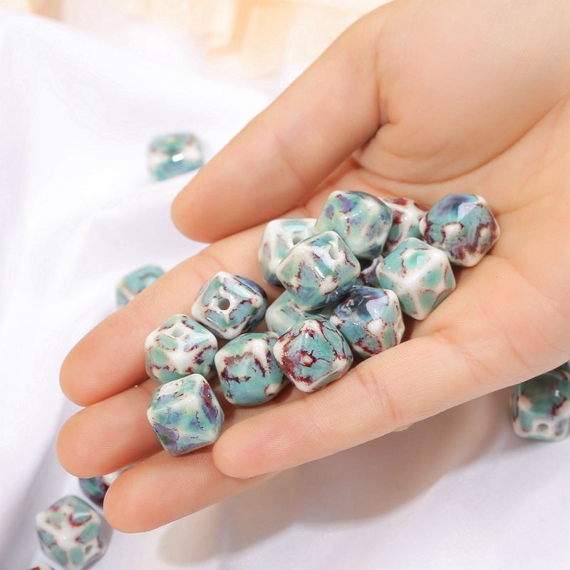 Ceramic Jewelry DIY Bracelet Woven Material Kit Beads