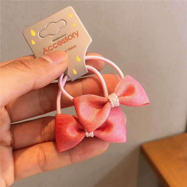 Children's Jewelry Fabric Bowknot Rubber Band Card Pack