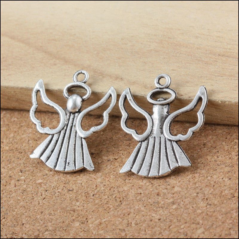 DIY Retro Alloy Jewelry Accessories Pendant Angel