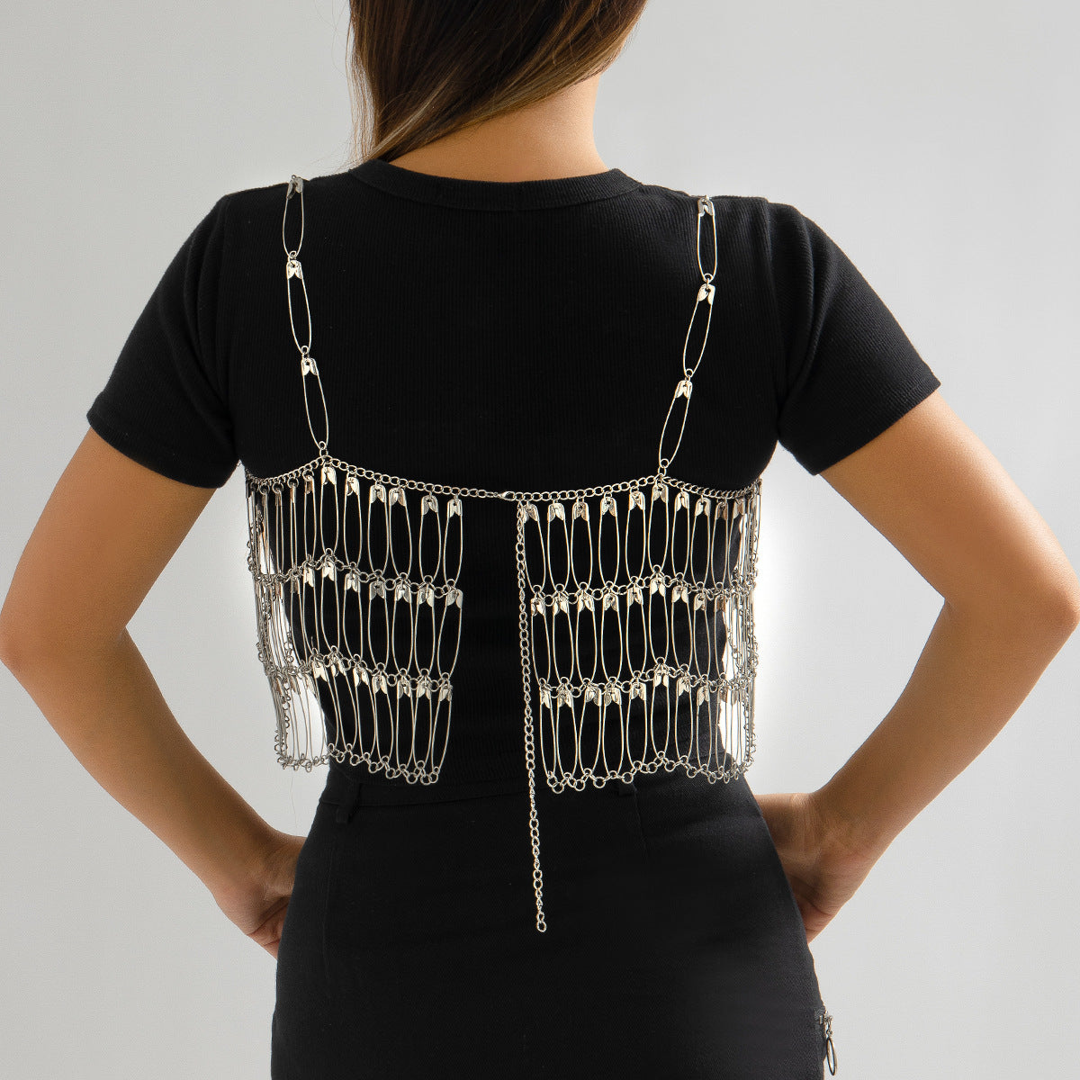 Jewelry Street Shooting Hollow Metal Geometric Clothing