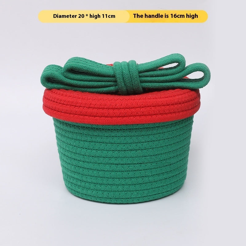Hand-woven Desktop Storage Basket Sundries Storage Box