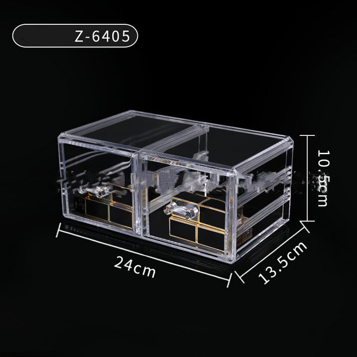 Cosmetic storage box transparent drawer acrylic storage