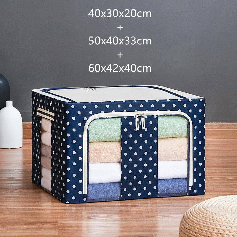 Polka Dot Oxford Cloth Storage Box Fabric Storage Bag