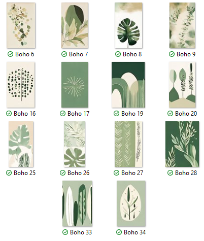 Choice of 30 Images, Boho Mix and Match Prints Collection