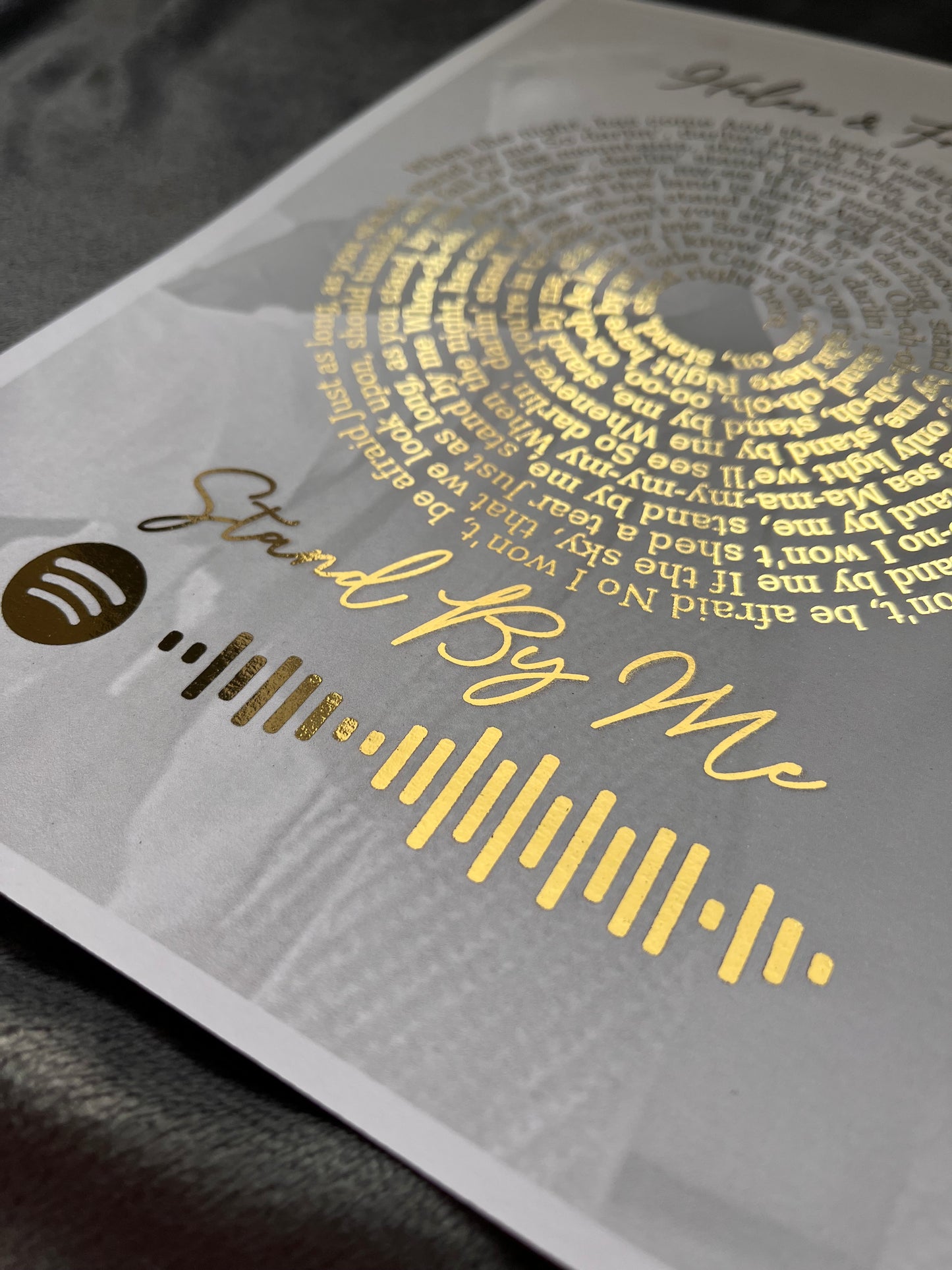 Spotify Spiral Lyrics & Image Print