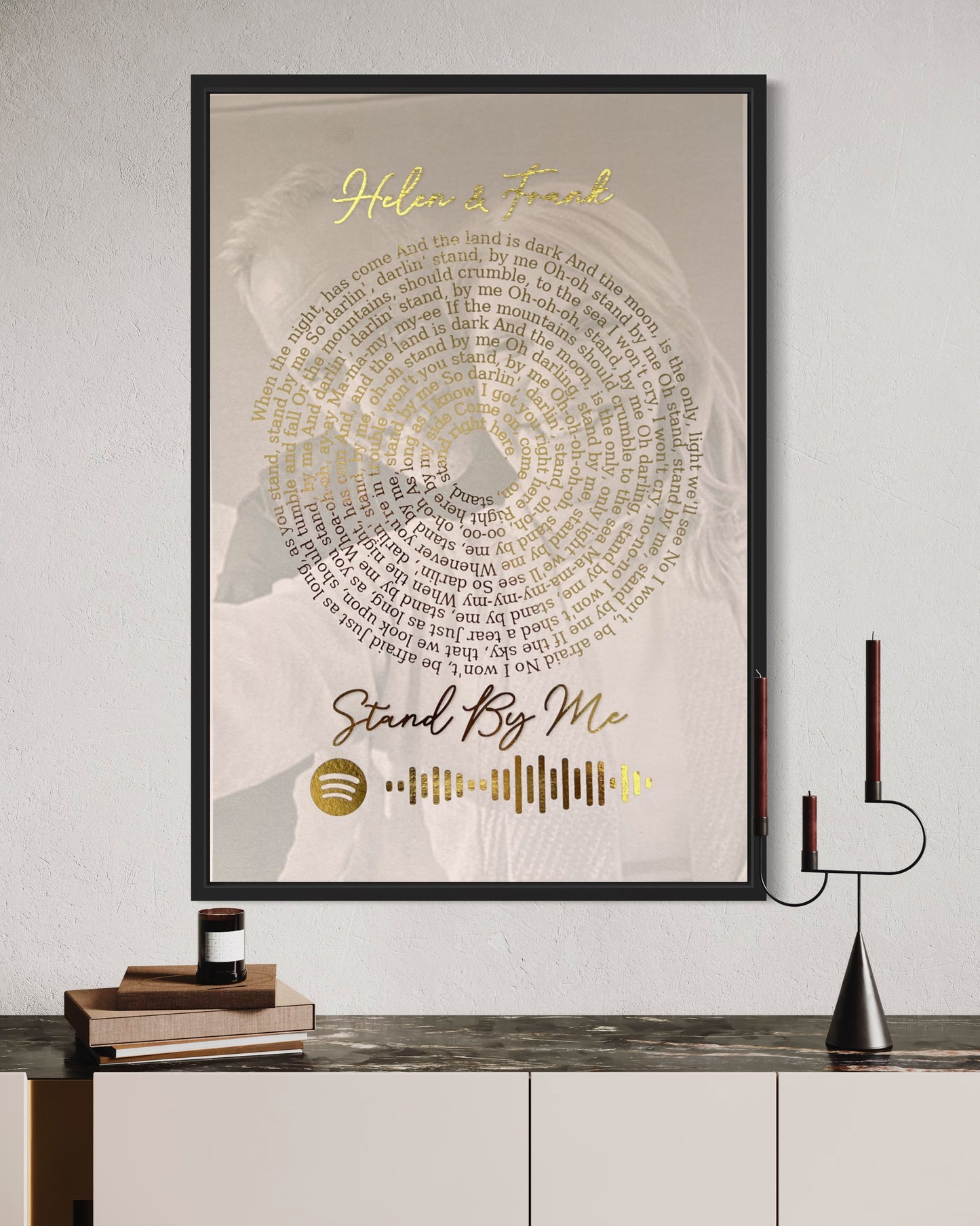 Spotify Spiral Lyrics & Image Print