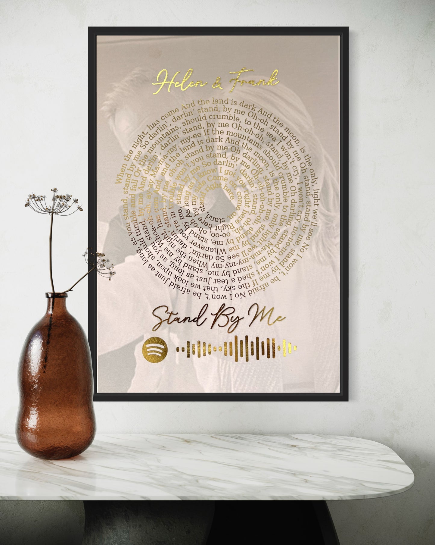 Spotify Spiral Lyrics & Image Print