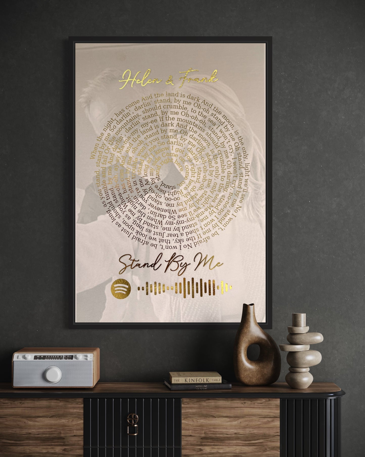Spotify Spiral Lyrics & Image Print