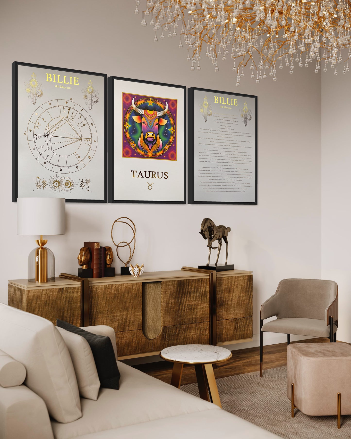 Set of 3 Birth Chart Prints