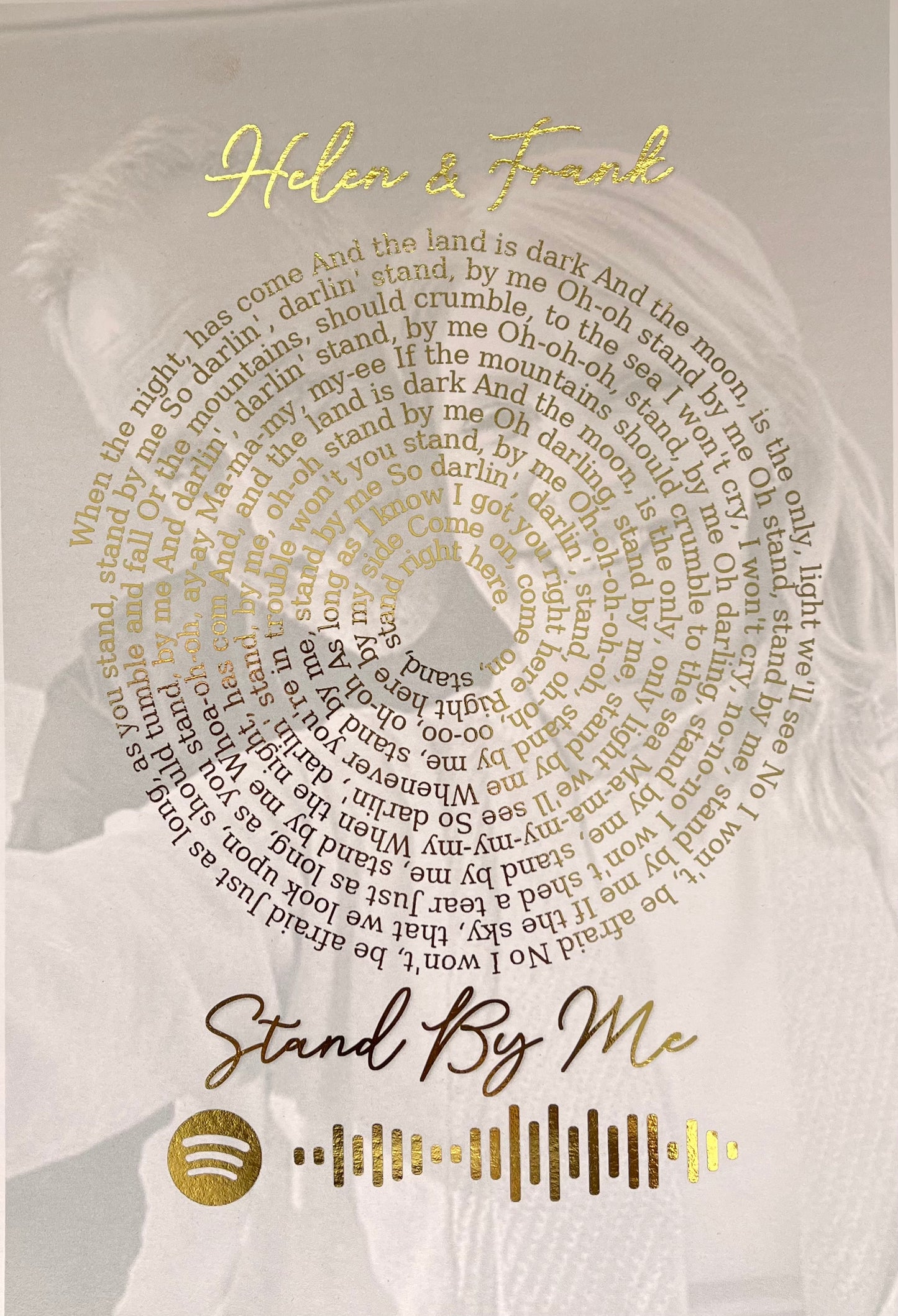 Spotify Spiral Lyrics & Image Print