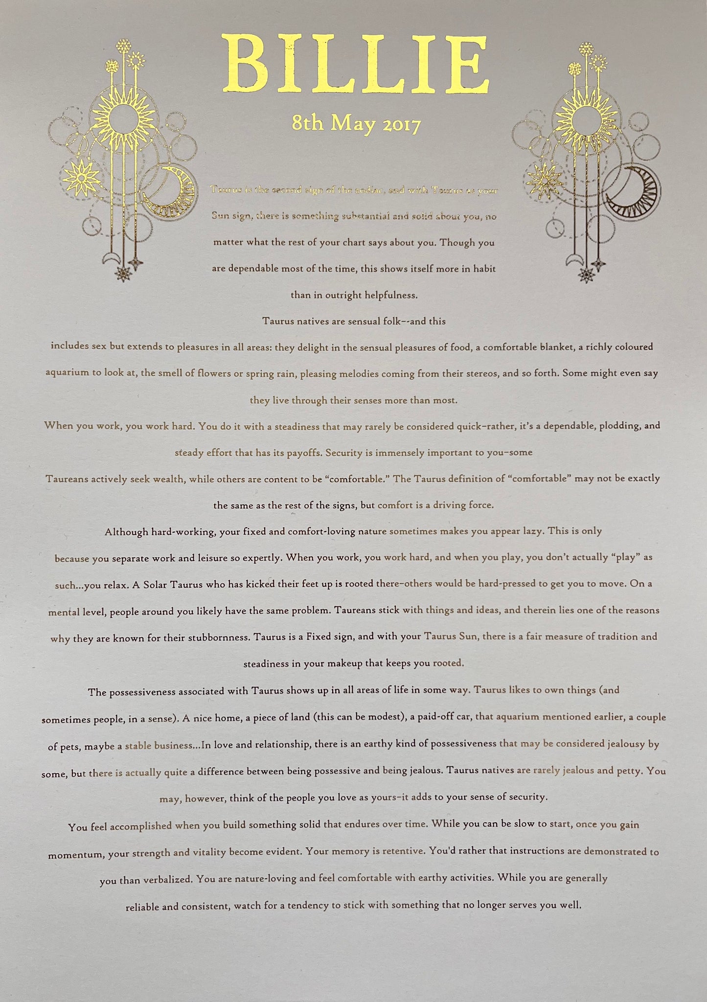 Set of 3 Birth Chart Prints