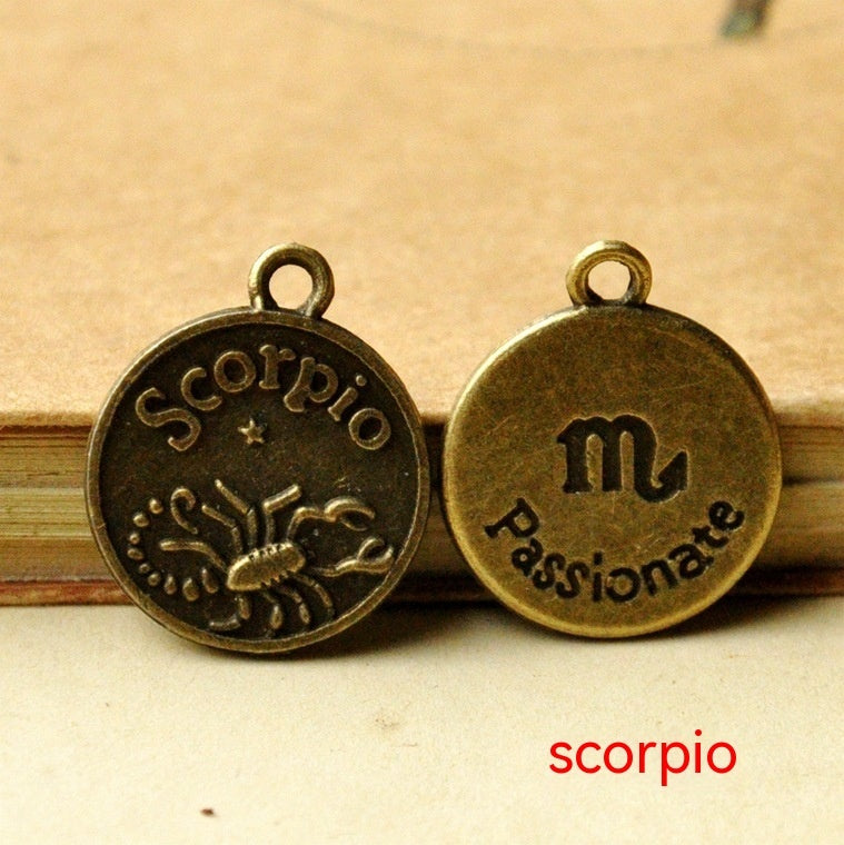 Vintage Jewelry Accessories 12 Constellation Jewelry Material Tag