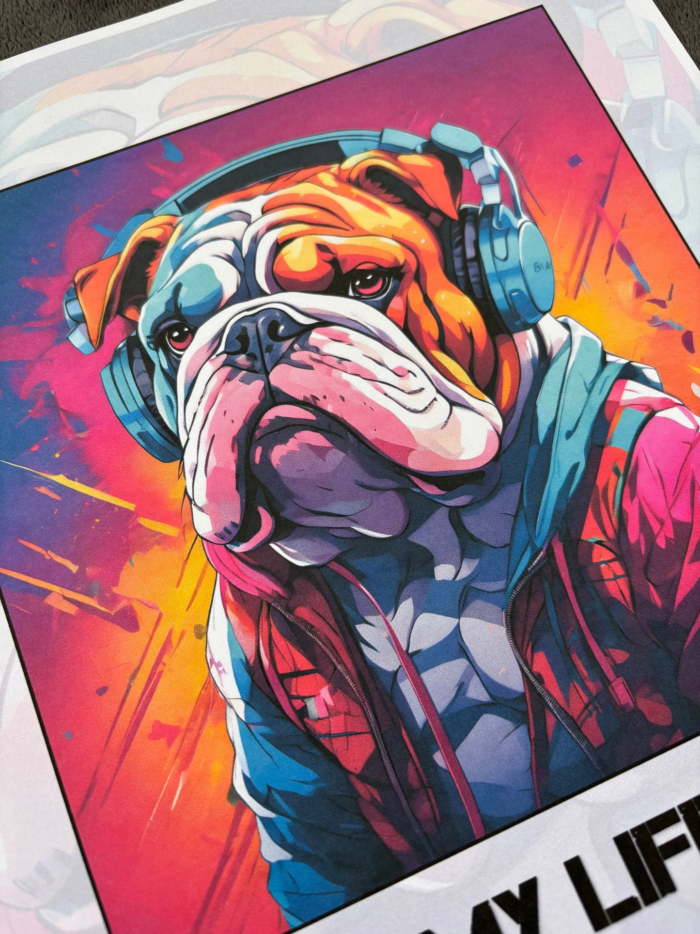My Life: Beats & Bulldogs Print
