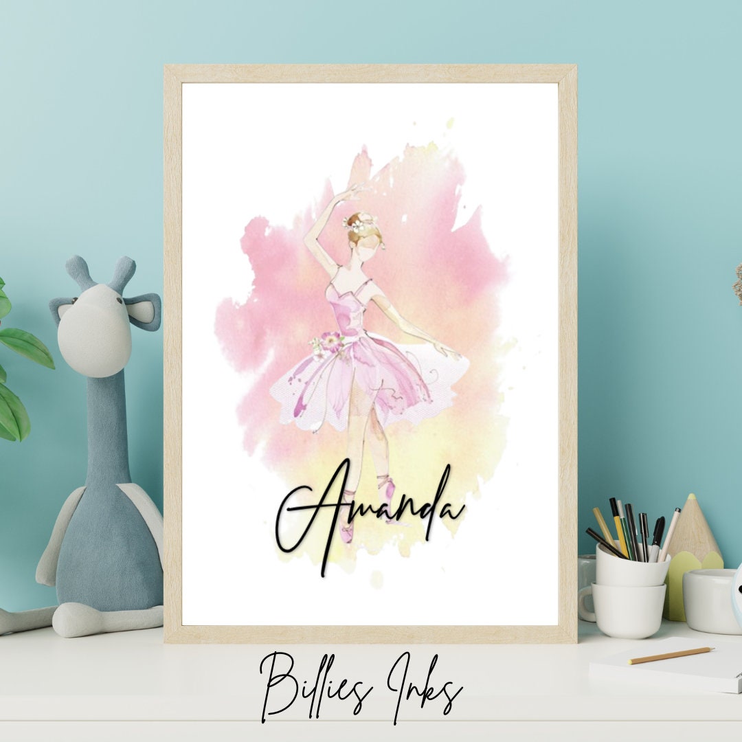 Personalised Name Ballerina Print