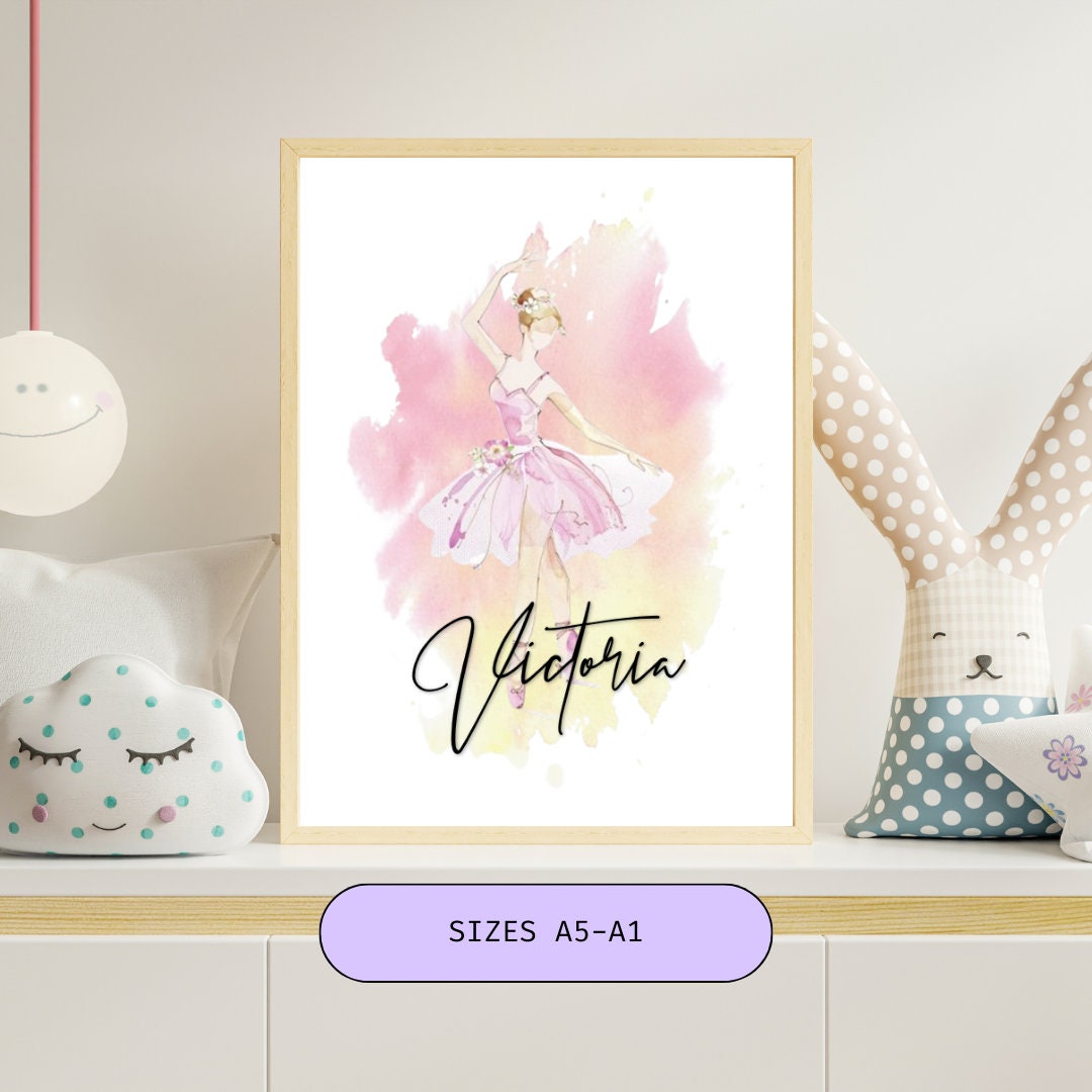 Personalised Name Ballerina Print