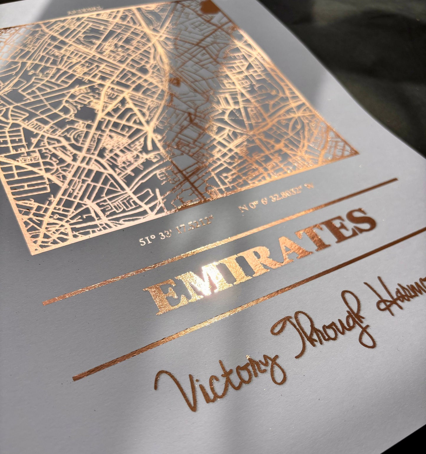 Emirates Foil Map Print, Arsenal