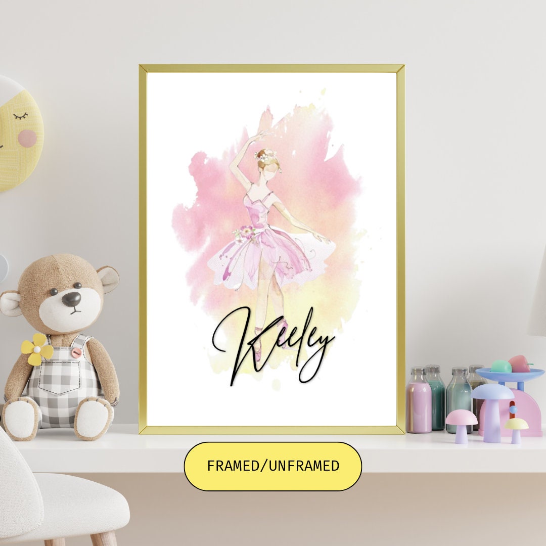 Personalised Name Ballerina Print