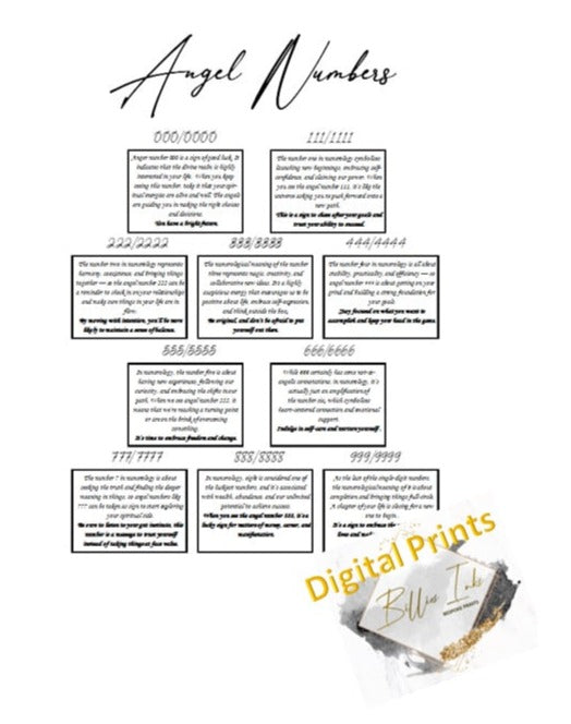 Angel Numbers Meaning Digital Download