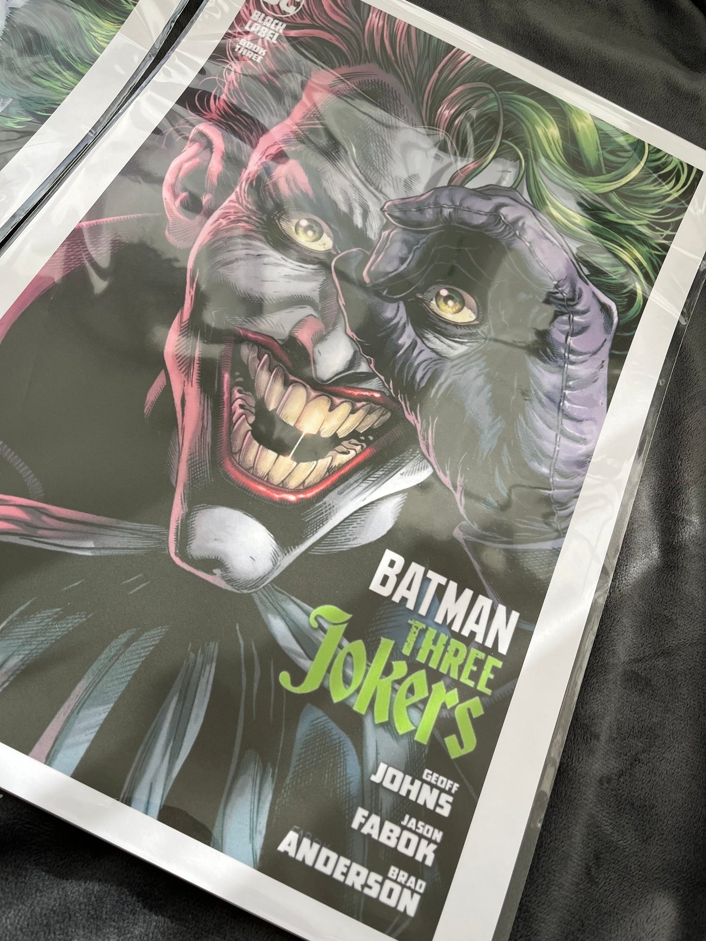 Set of 3 Joker Prints, Batman Three Jokers Edition Comic Cover Prints