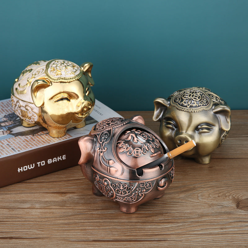 Cute Pig Ornaments Home Living Room Ashtray