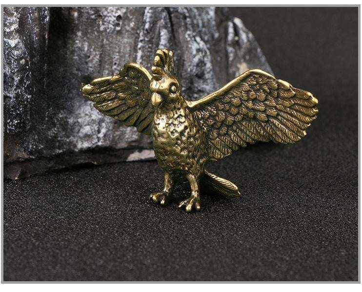 Parrot Brass Ornaments Bronze Statue Childlike Tea Ornaments