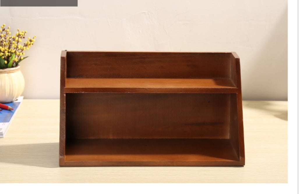 Solid Wood Storage Rack Desktop Storage Box