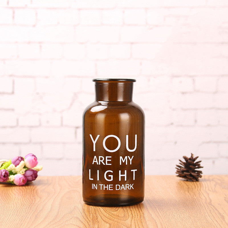 Transparent Brown Living Room Decoration Floral Ornaments