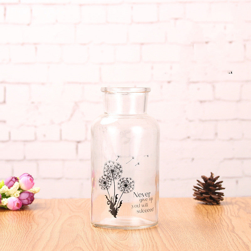 Transparent Brown Living Room Decoration Floral Ornaments