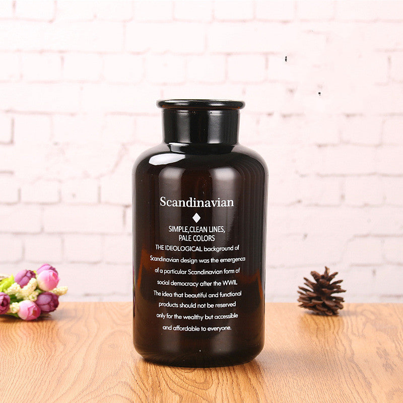 Transparent Brown Living Room Decoration Floral Ornaments