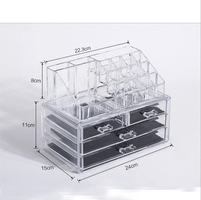 Cosmetic storage box transparent drawer acrylic storage