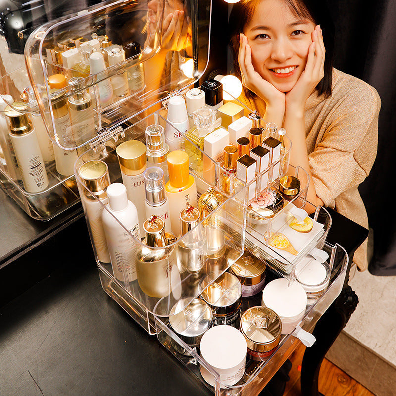 Storage Box Desktop Acrylic Dustproof Storage Rack