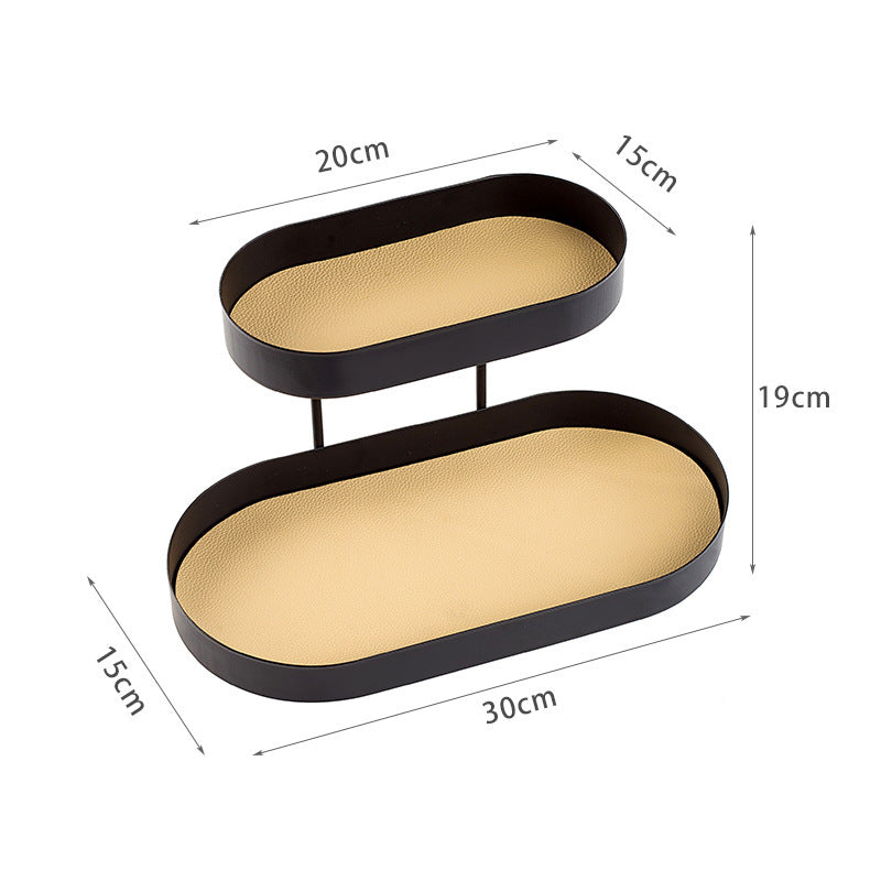 Desktop Storage Oval Tray Porch Storage Rack