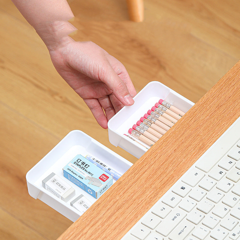 Under-desk Storage Drawer Invisible Storage Box