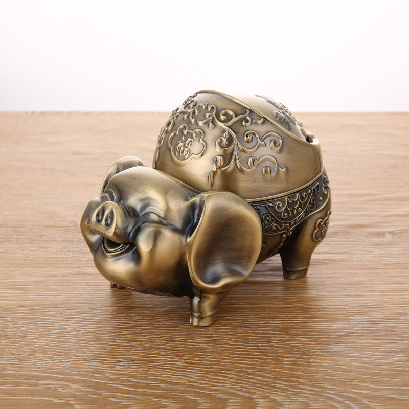 Cute Pig Ornaments Home Living Room Ashtray