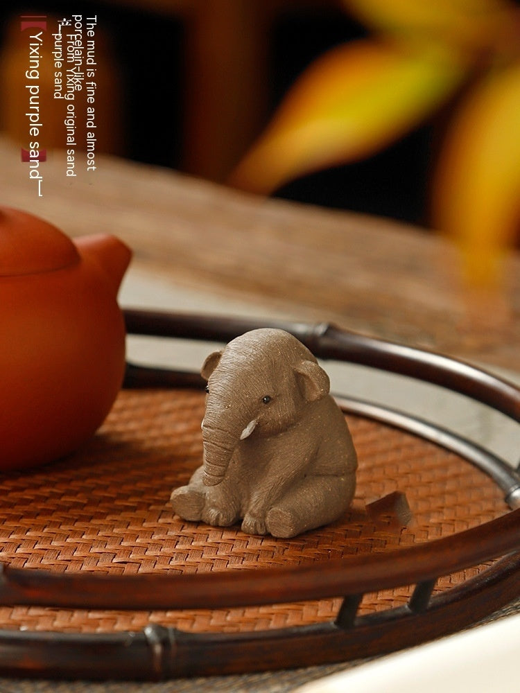 Replica Elephant Tea Ornaments Purple Sand Supportable Ornaments