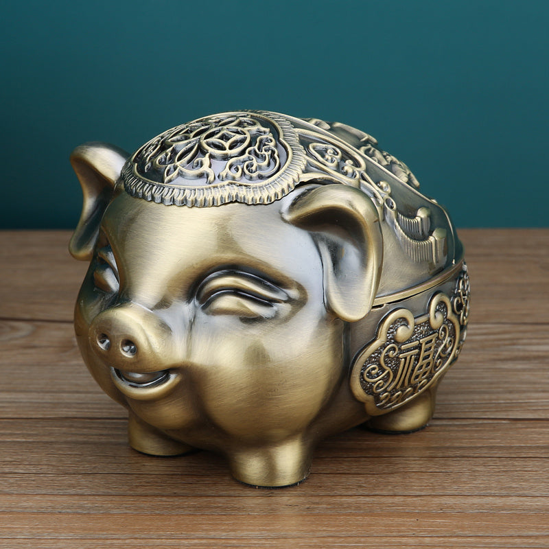 Cute Pig Ornaments Home Living Room Ashtray