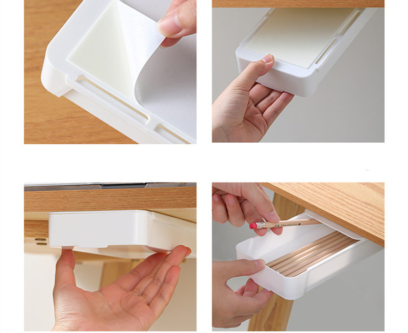 Under-desk Storage Drawer Invisible Storage Box