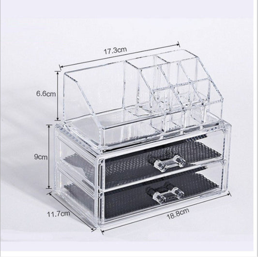 Cosmetic storage box transparent drawer acrylic storage