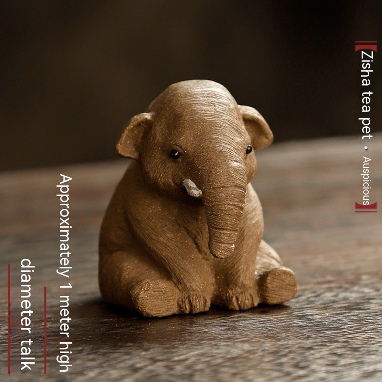 Replica Elephant Tea Ornaments Purple Sand Supportable Ornaments