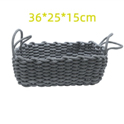 Storage Basket Sundries Storage Box Handmade Cotton Rope Storage Basket Homestay Furnishing Storage Shooting Storage Basket